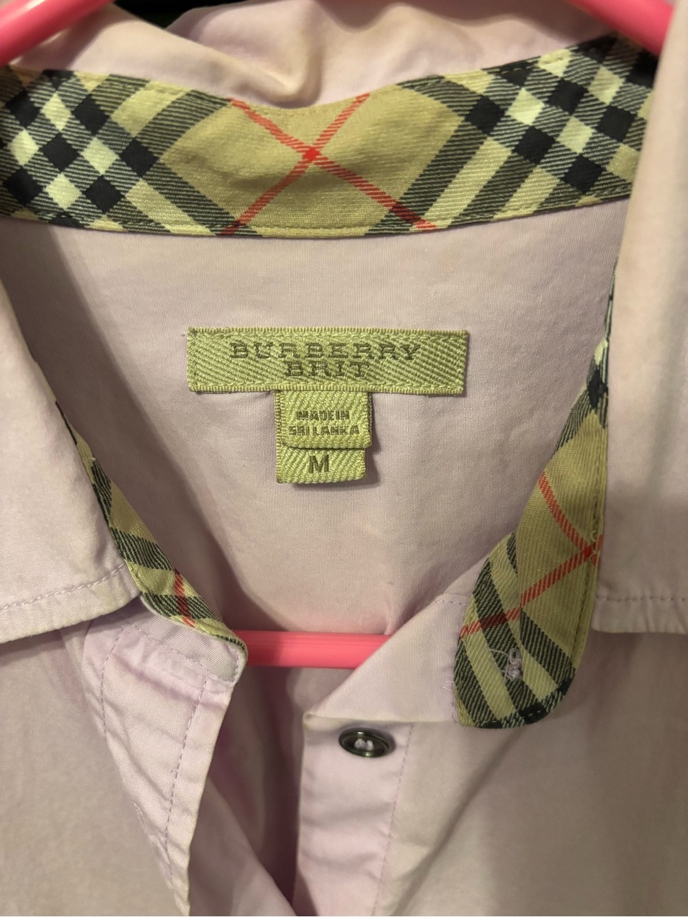 Burberry women’s  Light Purple  Shirt with burberry Trim